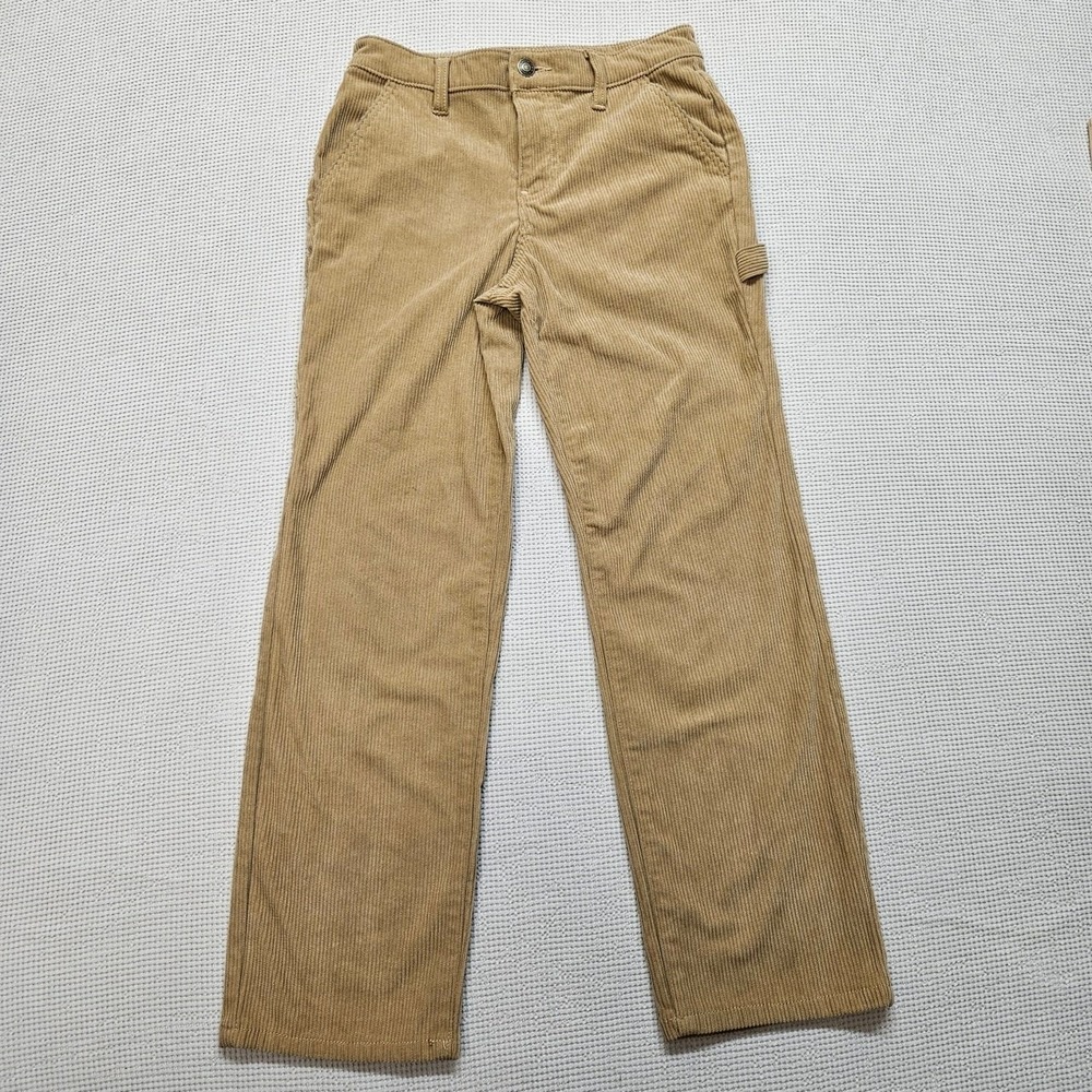 RSQ Tan‎ Corduroy Carpenter Pants Boys Size 12 Straight Leg Utility Workwear
